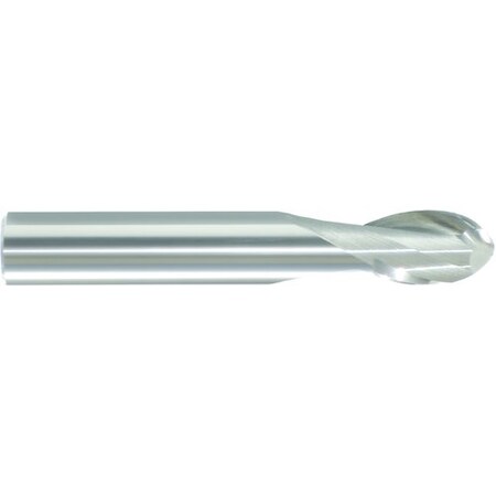 Morse Single End Mill, Ball Nose Center Cutting Stub Length, Series 5974, 1564 Cutter Dia, 2 Overall L 57098